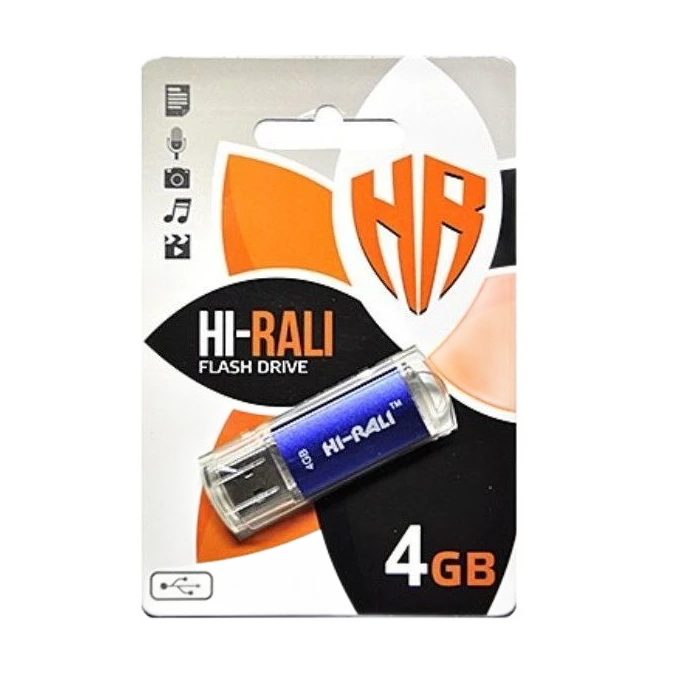 USB-флешка HI-RALI Rocket 4 ГБ, синя
