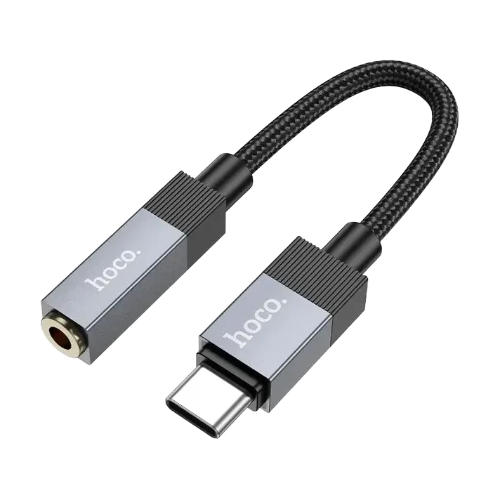 Аудіоперехідник Hoco UPA32C Clever USB-C — 3,5 мм, 15 см, чорний