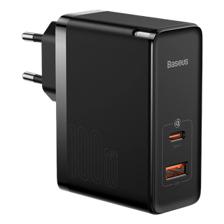 Мережевий зарядний пристрій Baseus GaN5 Pro 100W, EU — чорний