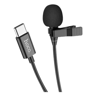 Петличний мікрофон USB-C Hoco L14 — чорний